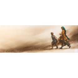 Ali Abbas, 11 x 30 Inch, Watercolor on Paper, Figurative Painting, AC-AAB-212