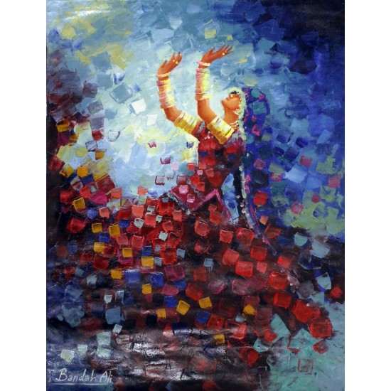 Bandah Ali, 24 x 18 Inch, Acrylic on Canvas, Figurative-Painting, AC-BNA-104