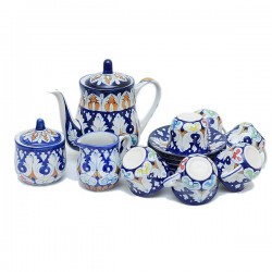 Blue Pottery Tea Set